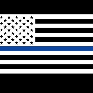 Thin Blue Line Flag Vinyl Decal