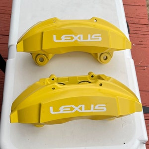 Lexus LS430 Brake Caliper Vinyl Decal Sticker - Set of 2 - 4.5w x 0.6h - Multi Colors