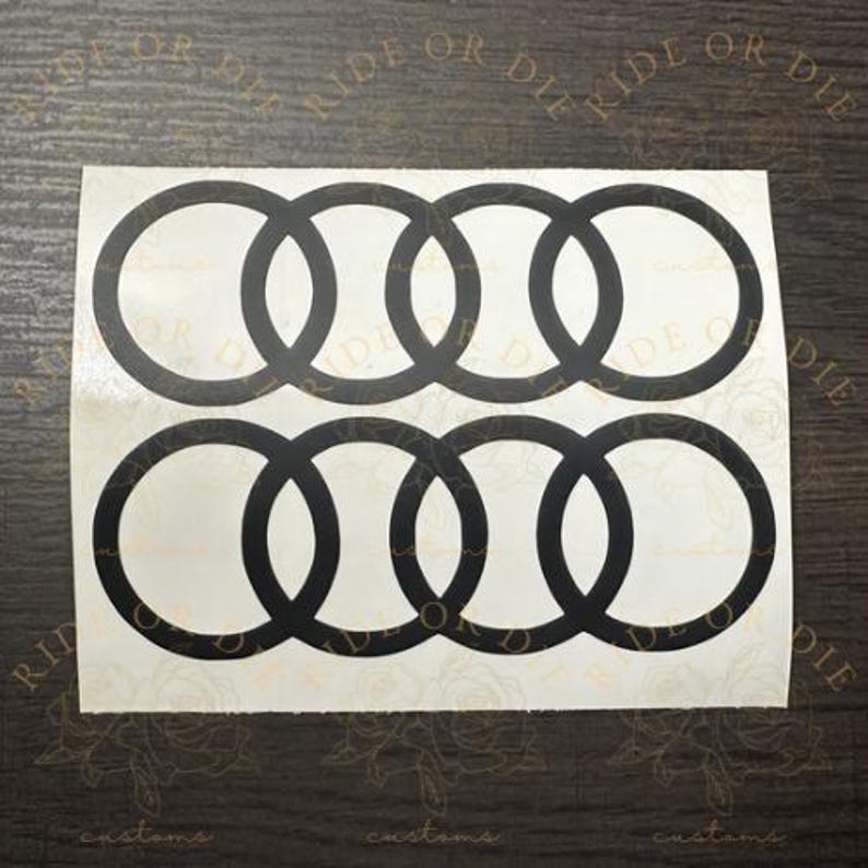Audi Ringe Vectorized Audi Rings Vinyl Decal Sticker - Set of 2 - Multicolors - Etsy