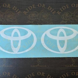 TOYOTA Vinyl Decal Sticker Set of 2 - Multiple Colors - Etsy