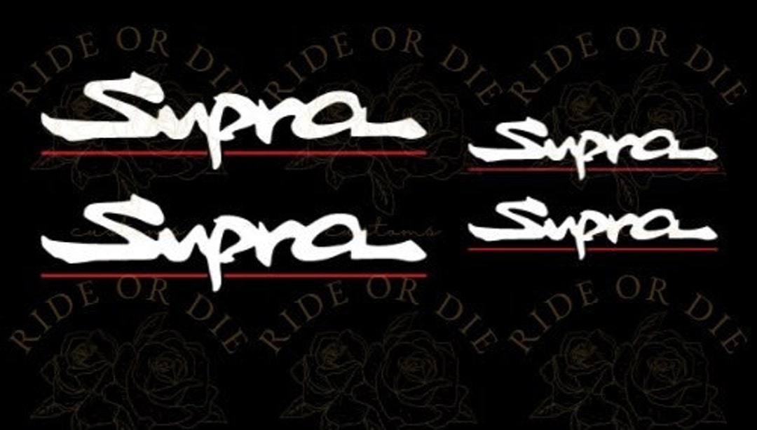 Supra Brake Caliper Vinyl Decal Sticker Set of 4 front & Rear Multi