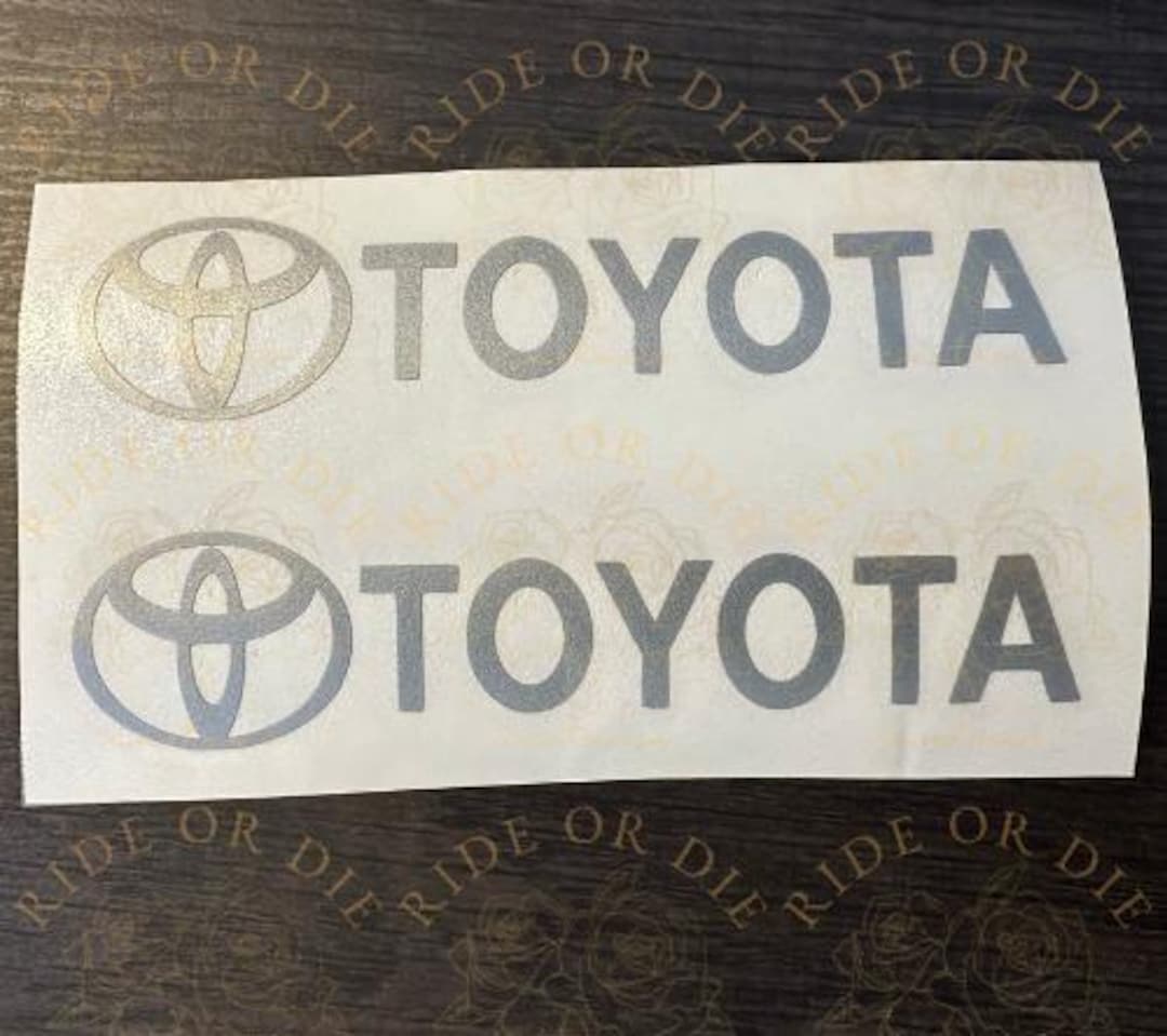 TOYOTA Set of 2 Vinyl Decal Sticker - Multiple Sizes Colors - Etsy