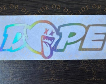 DOPE Ghost Boo HOLOGRAPHIC JDM Vinyl Decal Sticker - Multiple  Sizes