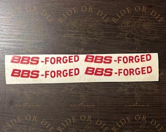 BBS Curved Wheel Decal Vinyl Decal Sticker - Set of 4