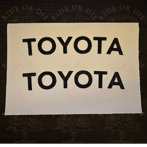 Toyota Rear Brake Caliper Curved Vinyl Decal Sticker Set of 2 - Multi Colors