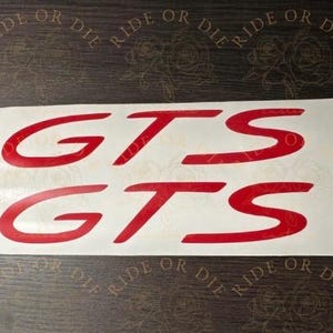 GTS  Door Decal Vinyl Decal Sticker - Set of 2 - Multi Sizes Multi Colors