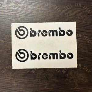 Chrome Brake Caliper Vinyl Decal Sticker for Brembo Set of 2 - Multi sizes