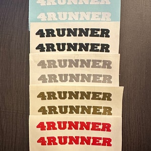 4RUNNER Brake Caliper Vinyl Decal Sticker Curved - Set of 2 - Multi Colors