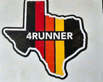 Texas Toyota 4Runner Retro Stripes Vinyl Decal Sticker 5"