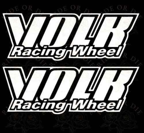 Volk Racing Wheels Rim Vinyl Decal Sticker Set of 2 Multi Sizes Multi ...