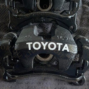 TOYOTA Brake Caliper Curved Vinyl Decal Sticker Set of 2 - Multi Colors