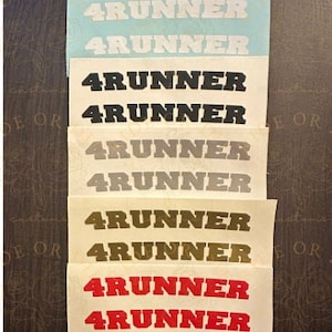 Toyota 4RUNNER Brake Caliper Vinyl Decal Sticker Curved - Set of 2 - Multi Colors