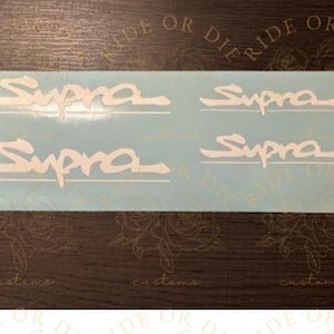 Supra Brake Caliper Vinyl Decal Sticker Set of 4 (Front & Rear) Multi Colors