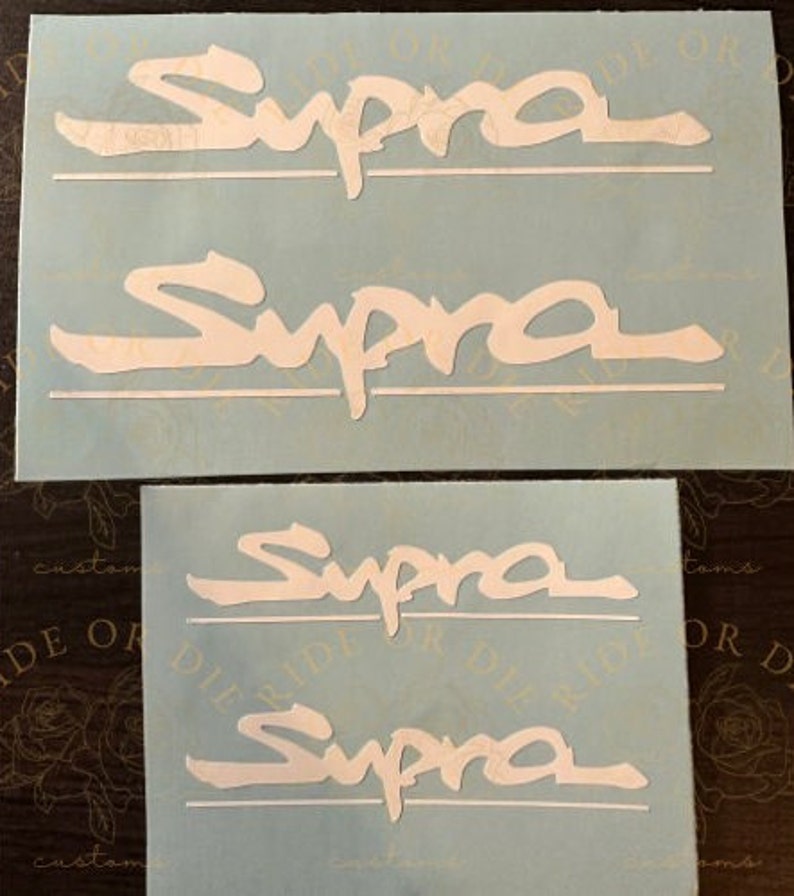 Supra Brake Caliper Vinyl Decal Sticker Set of 4 front & Rear Multi