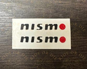 Nismo Wheels Rim Vinyl Decal Sticker Set of 2 - Multi sizes - Multi Colors
