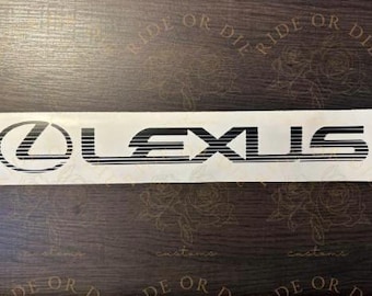 Lexus Retro Stripes Fade Vinyl Decal Sticker LARGE - Multiple Sizes Colors