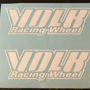 Volk Racing Wheels Rim Vinyl Decal Sticker Set of 2 - Multi sizes - Multi Colors