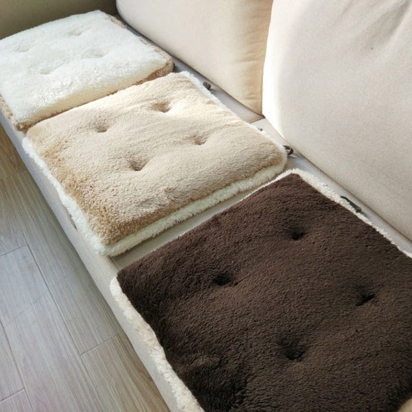 Coussins de chaise en laine d’agneau Coussins Chaise de salle à manger coussin de bureau coussin de pet coussin tatami coussin de sol