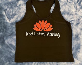 Women's Tank Top Crop Top Red Lotus Racing / Racerback Tank / Tank Top / Crop Top/ Gifts for Her / Represent the Shop