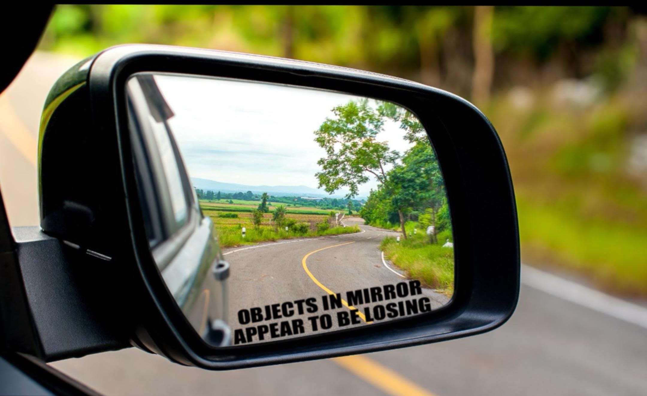 Funny Racing T-Shirt – Objects In Mirror Appear To Be Losing - Foto 5