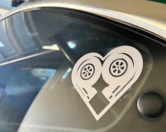 Car Sticker Turbo Hearts / car window sticker, sticker, vinyl sticker, window sticker, vinyl window sticker, racecar sticker