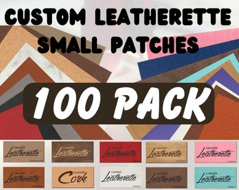Set van 100 aangepaste kleine kunstleerpatches Gepersonaliseerde hoedpatch opstrijklogopatch beanieontwerp leer hitteklevend uitgesneden bedrijfslogo
