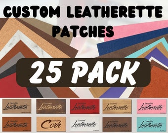 Benutzerdefinierte Kunstleder Aufnäher 25er-Pack personalisierte Hut Aufnäher Aufbügeln Logo Patch Beanie Design Leder Wärme klebende Form Ausschnitt Firma Promo