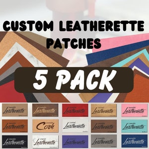 May include: A 5 pack of customizable leatherette patches in various colors and textures. The patches are labeled "Leatherette" and "Cork".