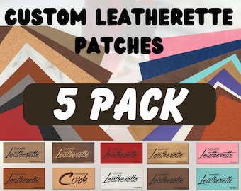 Benutzerdefinierte Kunstleder Aufnäher 5er-Pack personalisierte Hut Aufnäher Aufnäher Logo Patch Beanie Design Leder Heat licing Form Ausschnitt Firma Promo