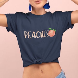 Peaches t-shirt, peach tee, I love peaches, Unisex Softstyle T-Shirt