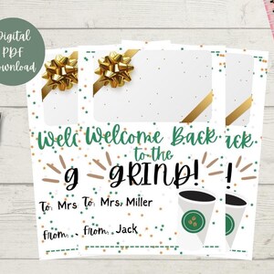 COFFEE GIFT CARD Holder Teacher Appreciation, Back to School Coffee Teacher Gift, Printable Download
