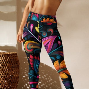 Women&#39;s Yoga Leggings, Colorful designed Yoga Leggings for Women, Leggings Loungewear