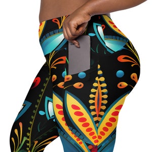 Women&#39;s Leggings with Pockets, Vibrant Colored Leggings with Pockets for Women, Fitness and Lounging Leggings