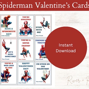 Spiderman Valentines Karten, digitaler Download, Spidey Designs, Spider, Valentinstag Geschenke, VDay Karten, Sofort Download, PDF, Superheld