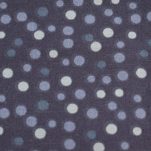 Blue Tones of Dots on Dark Blue Fabric