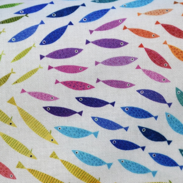 Tela de algodón de Michael Miller "Un pez, dos peces"