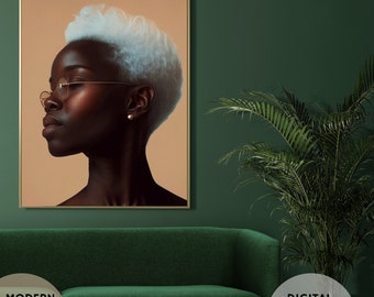 African American Digital Art Prints , Black Art Decor, Instant Download, Black Woman Art, Black Girl Magic, Melanin Art, Digital Download