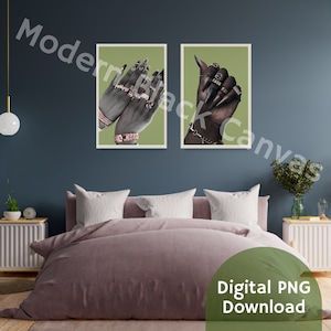 Nailed Set, art afro-américain, téléchargement numérique, art mural, décoration de salon, imprimé abstrait, art mural de chambre à coucher, art mural de fille noire