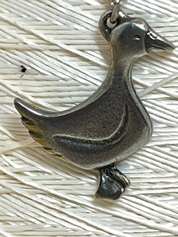 Duck, Goose, Goose! Pewter duck and geese pendant 