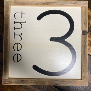 number 3 wall hanging