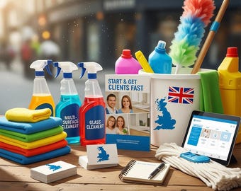 Kit de inicio para empresas de limpieza en el Reino Unido / Formularios, lista de verificación, plantillas de facturas (descarga digital)