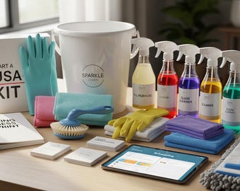 Kit de inicio para empresas de limpieza en EE. UU. / Formularios, lista de verificación, plantillas de facturas (descarga digital)