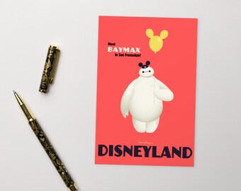 Baymax San Fransokyo Big Hero 6 DCA Cute Standard Postcard