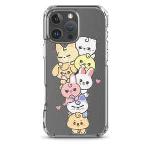 Funda transparente con bonitos dibujos de Stray Kids y personajes SKZOO SKZ para iPhone®