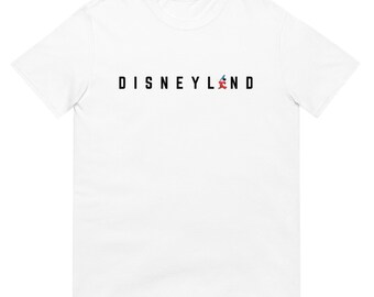 Sorcerer Mickey Mouse Disneyland Logo Style White Short-Sleeve Unisex T-Shirt