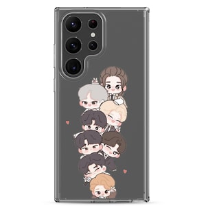 Funda transparente con dibujos animados de Stray Kids para Samsung®
