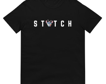Stitch Disney Parks Logo Style Black Short-Sleeve Unisex T-Shirt