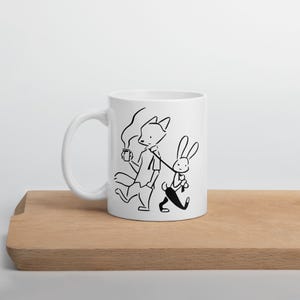 Cute Nick Wilde and Judy Hopps Zootopia Coffee White Glossy Mug