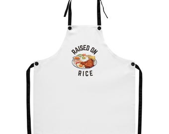Cute Cartoon Vietnamese Com Tam Raised on Rice White Unisex Apron