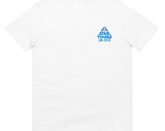 Japanese Star Tours Disney Theme Parks Attractions Logo Style Short-Sleeve Unisex T-Shirt
